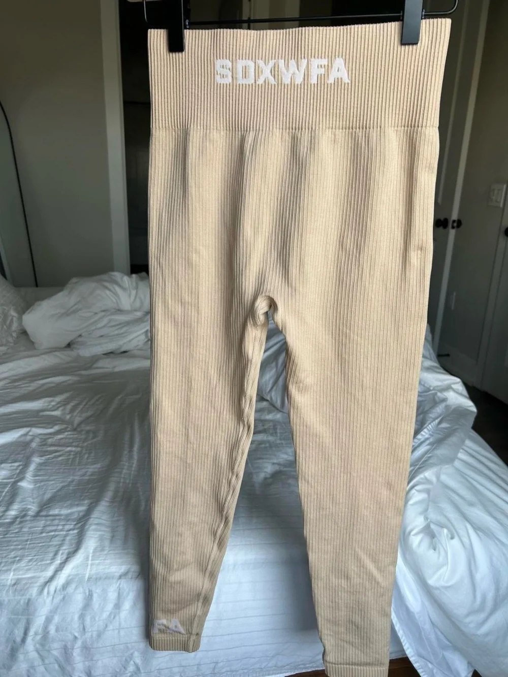 White Fox Boutique Coffee Date Seamless High-Waist Leggings in Sand